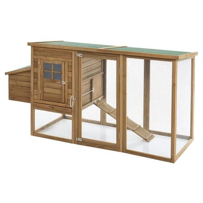Budget ✨ Poulailler en sapin Yago - 203x75x103cm - Bois - 4 a 6 poules 🤩 – Image 3