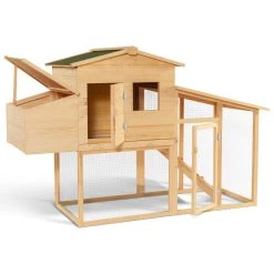 Grosses soldes 😍 IDMARKET Poulailler COMFORT avec pondoir en bois 👏