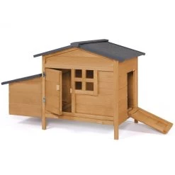 Sortie 🔥 IDMARKET Poulailler sur pilotis avec pondoir en bois ⭐