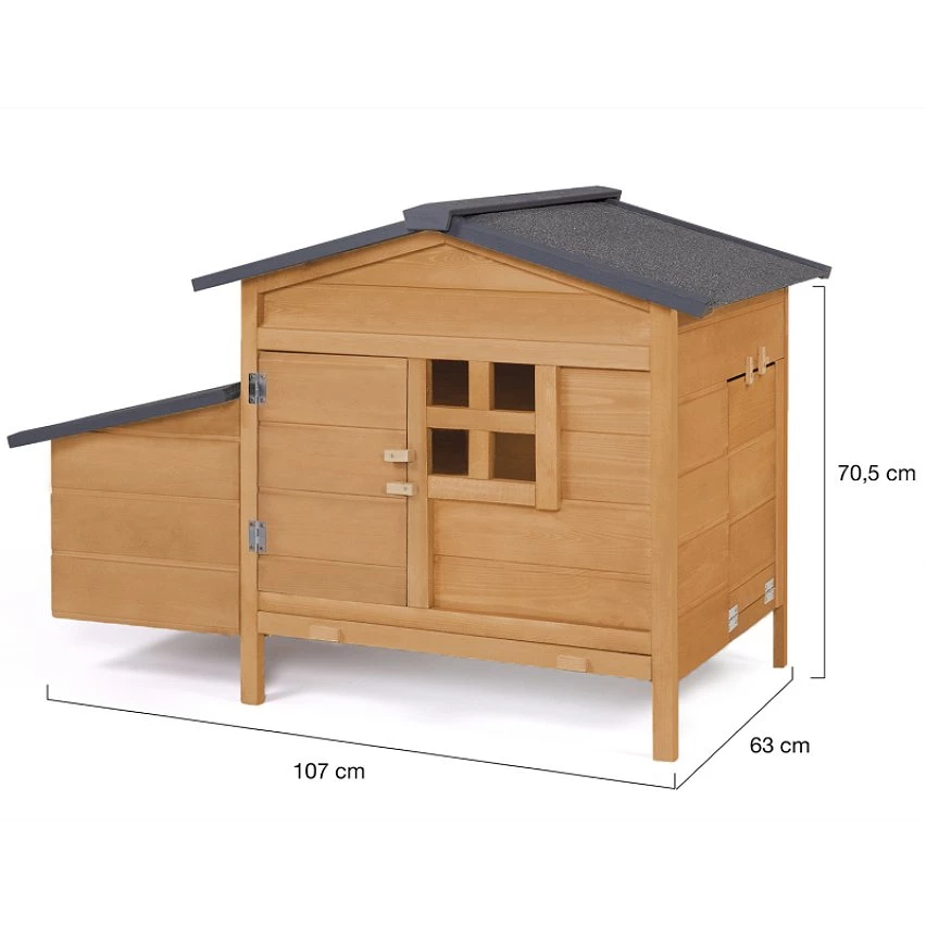Sortie đ„ IDMARKET Poulailler sur pilotis avec pondoir en bois â â Image 4