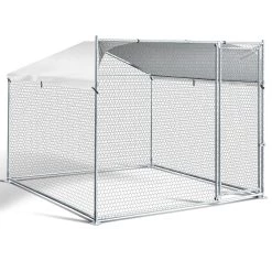 Remise 😍 IDMARKET Enclos BOGOTA 4 m² parc grillagé 2x2x1,6 M acier galvanisé avec filet 🤩