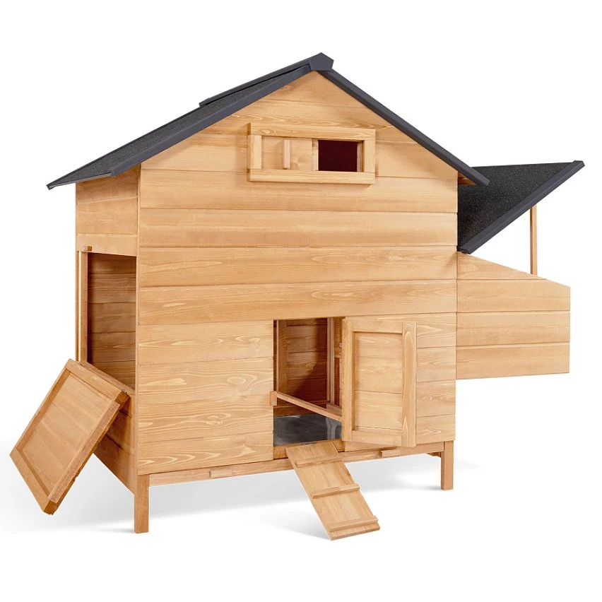 Budget đ IDMARKET Poulailler chalet 6 Ă 10 poules avec pondoir en bois â â Image 6