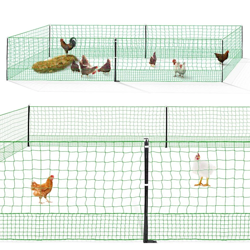 Les meilleures critiques de 👏 IDMARKET Kit clôture électrifiable filet à poules 24 M avec porte 9 piquets double pointe 🎉