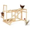 Remise 🔔 IDMARKET Aire de jeux en bois XXL pour poules avec balançoire perchoir échelle bain de poussière 👏