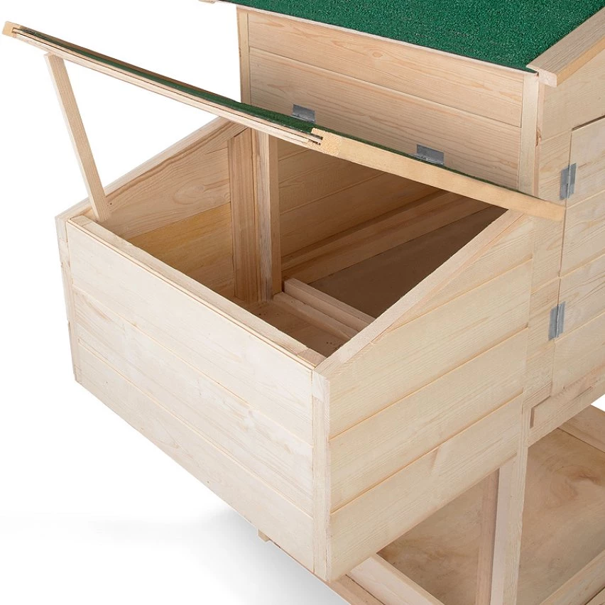 Meilleur prix 🎁 IDMARKET Poulailler EXCLUSIVE avec pondoir en bois et aire de jeux 😀 – Image 4