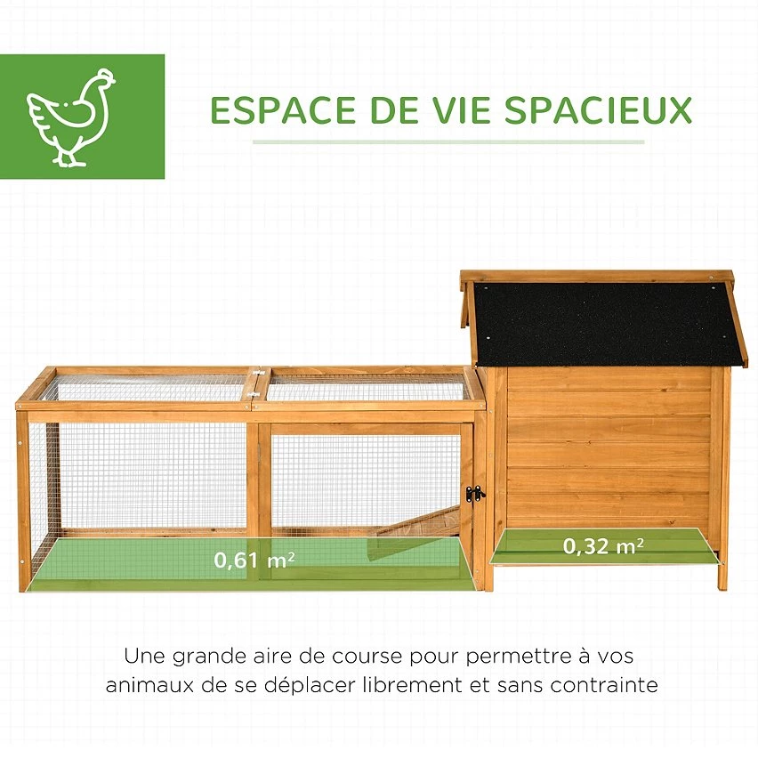 Les meilleures critiques de ❤️ Poulailler cottage multi-équipement perchoir rampe pondoir enclos tiroir à déjection 180L x 92l x 78H cm bois sapin pré-huilé 🥰 – Image 4