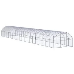 Nouveau 😀 vidaXL Poulailler d'extérieur 3x20x2 m Acier galvanisé 🔔