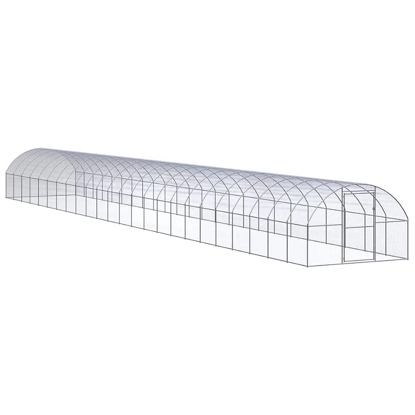 Coupon 🔥 vidaXL Poulailler d'extérieur 3x24x2 m Acier galvanisé 👍